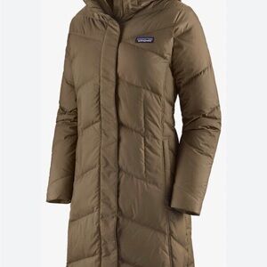 Patagonia Women's Down With It Parka - Size Medium - Dusty Brown